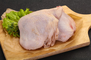 Raw chicken hip