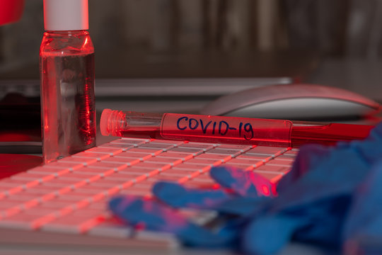 tube test with blood sample for COVID-19 test  coronavirus found in 