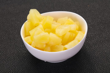 Marinated pineapple pieces