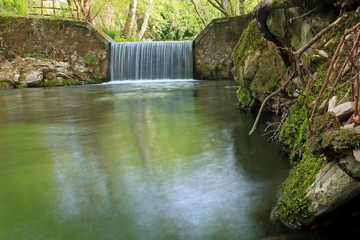 Landscape of waterfall. Campania, Italy.