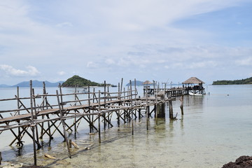 wooden pier in the sea