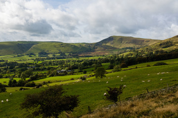 Obraz premium Green landscapes, Peak District, UK