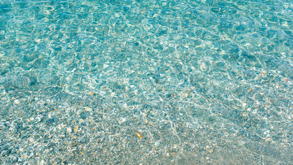 Clear blue water