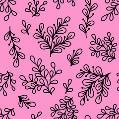 Fototapeta na wymiar Seamless pattern with decorative floral background vector illustration