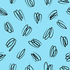 Seamless pattern with abstract curls background vector illustration