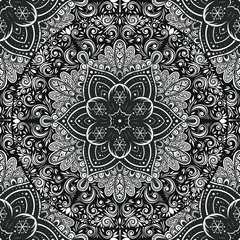 Vector Black and White Vintage Seamless Pattern