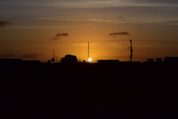 Naklejka premium Sunset