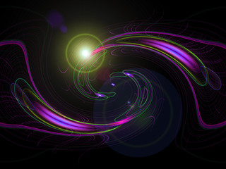 紫の渦巻きのイラスト