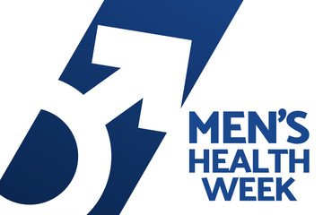 Men’s Health Week. Holiday concept. Template for background, banner, card, poster with text inscription. Vector EPS10 illustration.