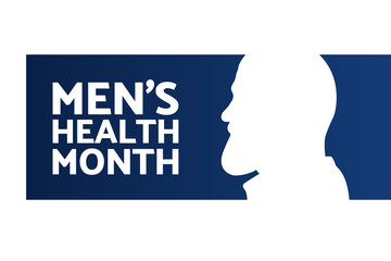 Men’s Health Month. Holiday concept. Template for background, banner, card, poster with text inscription. Vector EPS10 illustration.