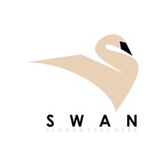 swan logo design concept vector