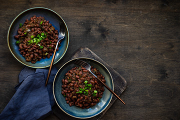 Traditional georgian lobio dish