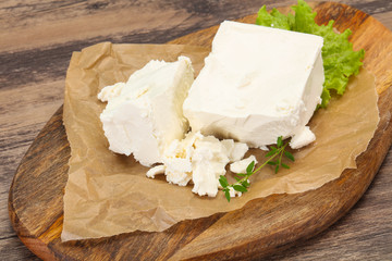 Greek traditional Feta soft cheese