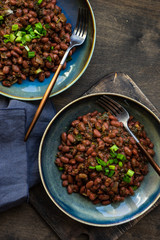 Traditional georgian lobio dish