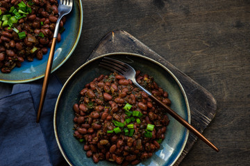 Traditional georgian lobio dish