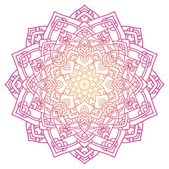 Vector round abstract circle. Mandala style. Decorative element, colored circular design element.
