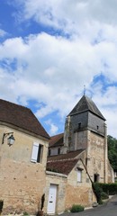 Fototapeta na wymiar Saint Genest church in village of Lavardin member of Les Plus Beaux Villages de France, Loir et Cher, France