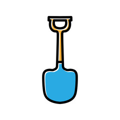 shovel hand drawn icon vector design
