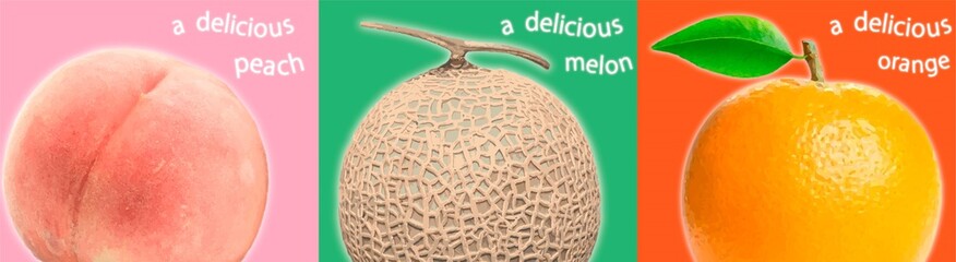 桃メロンオレンジ　３種セット