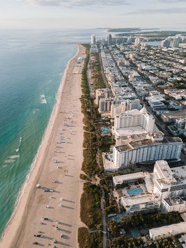 Aerial view of Miami Beach, Florida, USA
