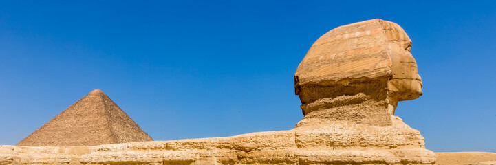 The Sphinx and Pyramid, Cairo, Egypt