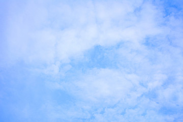 Beautiful blue sky with clouds, copy space