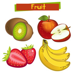 Naklejka premium Frutas Ilustración