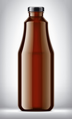 Glass Bottle on background. 