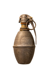 Stick hand grenades, isolated grenade, it's real from the old great war 