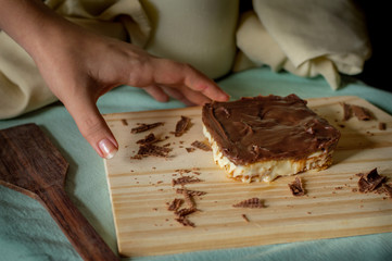 piece of chocolate cake