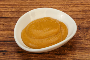 Mustard sauce in the bowl