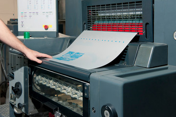 Printing house. Machines for printing. - obrazy, fototapety, plakaty