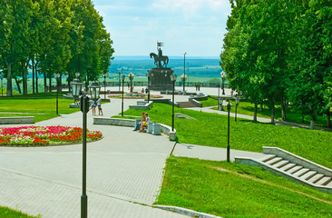 The monument to Prince Vladimir the Red Sun in Pushkin Park, Vladimir, Russia