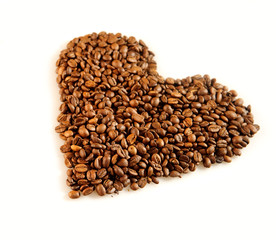 coffee beans on white background