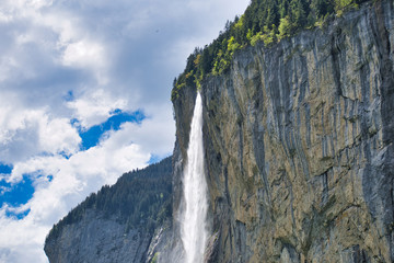 majestic landscape at Lauterbrunnen valley, Switzerland