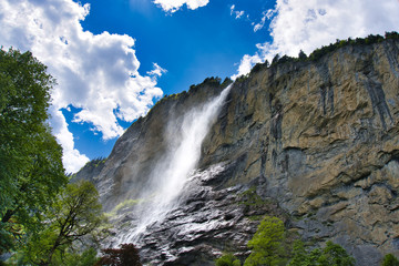 majestic landscape at Lauterbrunnen valley, Switzerland