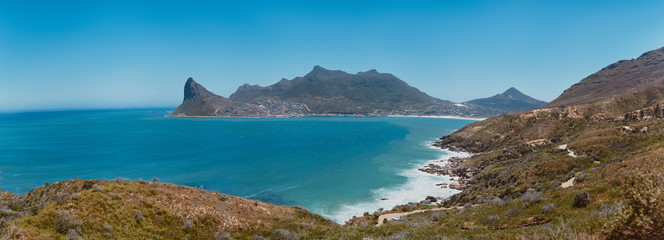 panoramic view of the coast of Cape Town
