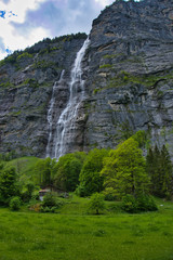 majestic landscape at Lauterbrunnen valley, Switzerland