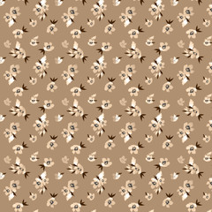 Floral pattern in the blooming botanical Motifs scattered random. Seamless vector texture. For fashion prints. Printing with in hand drawn style light blue background