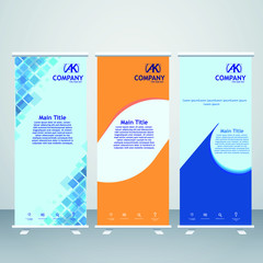 Modern roll up banner design template