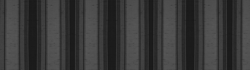 Black anthracite dark striped natural cotton linen textile texture Background banner panorama