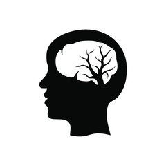 Head Brain Tree Nervous System Logo Icon Symbol