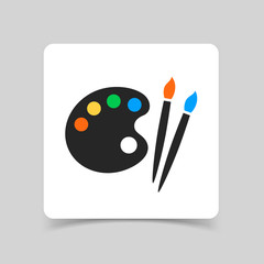 Icon of palette and paintbrushes