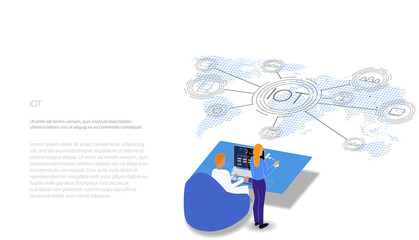 Fototapeta na wymiar Internet of things (IoT) and networking concept for connected devices. digital circuit board above the planet Earth. Smart city wireless communication network IOT ICT. Vector Illustration.