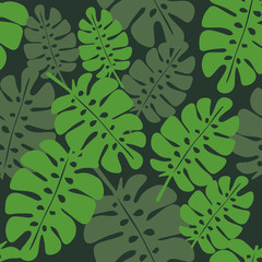 colorful green tropical pattern