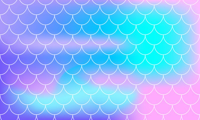 Rainbow Background. Mermaid Scales. Vector