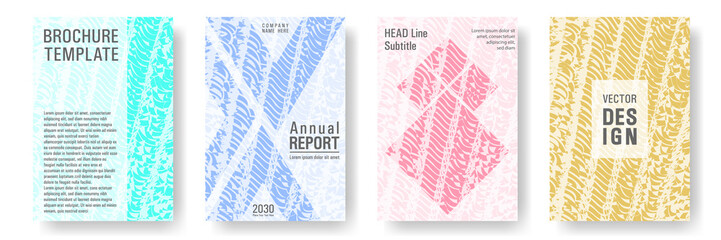 Cover page design templates set.