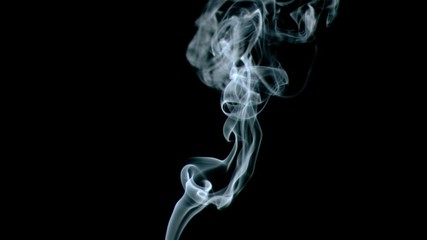 Incense white fume in super slow motion