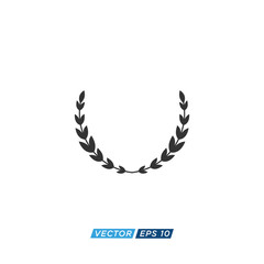 Laurel Wreath Icon Design Vector