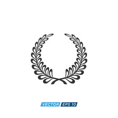 Laurel Wreath Icon Design Vector